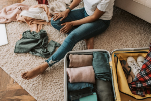 packing a suitcase